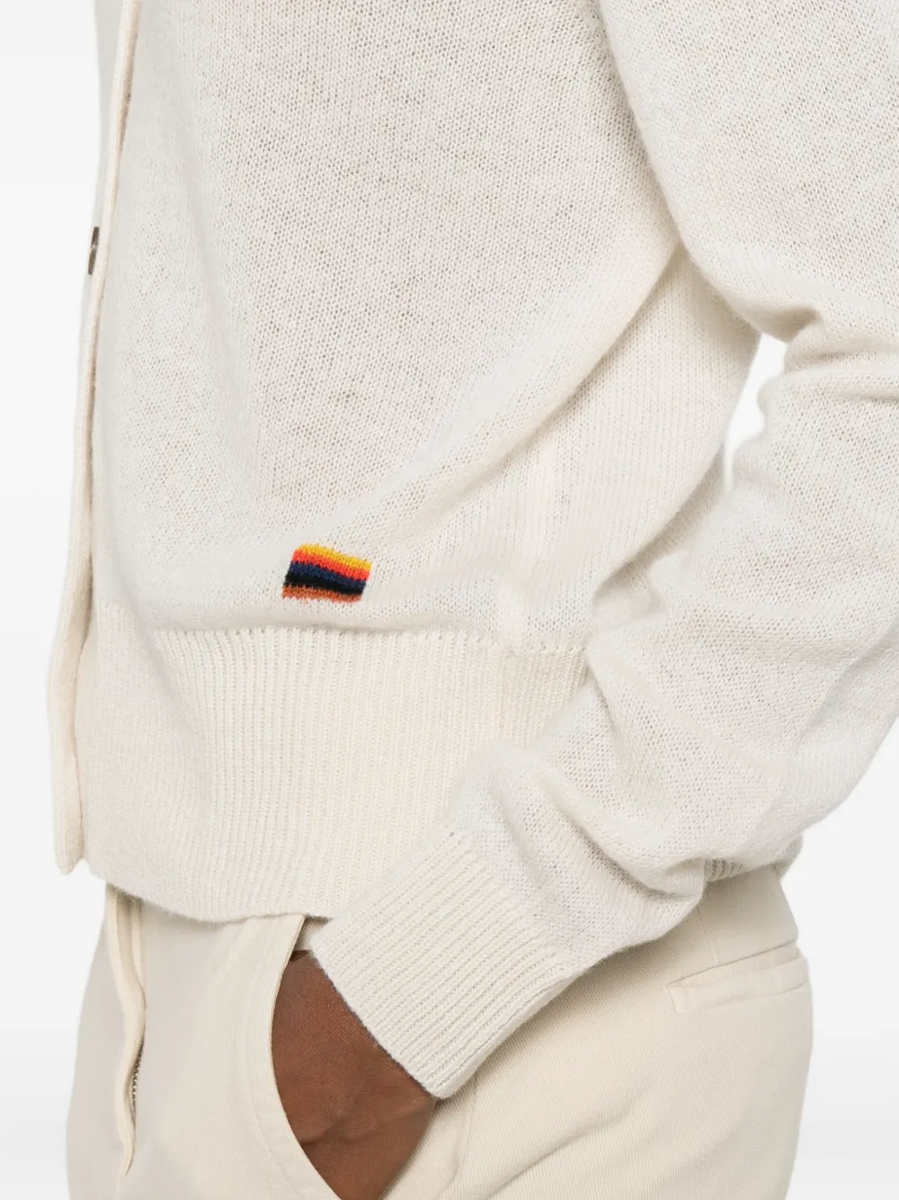 Paul Smith Cashmere Cardigan In Neutral