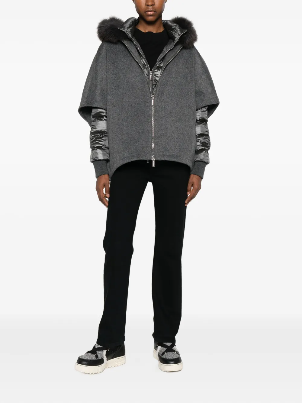 Moorer hooded layered jacket | Down Jackets | Image 2
