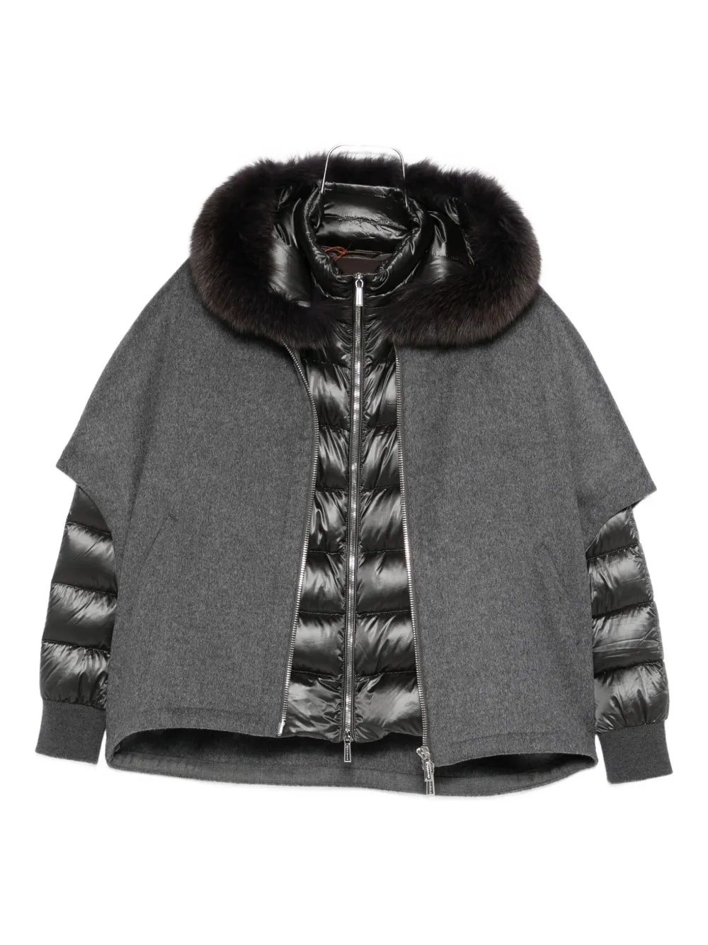 Moorer hooded layered jacket | Grey | Image 1