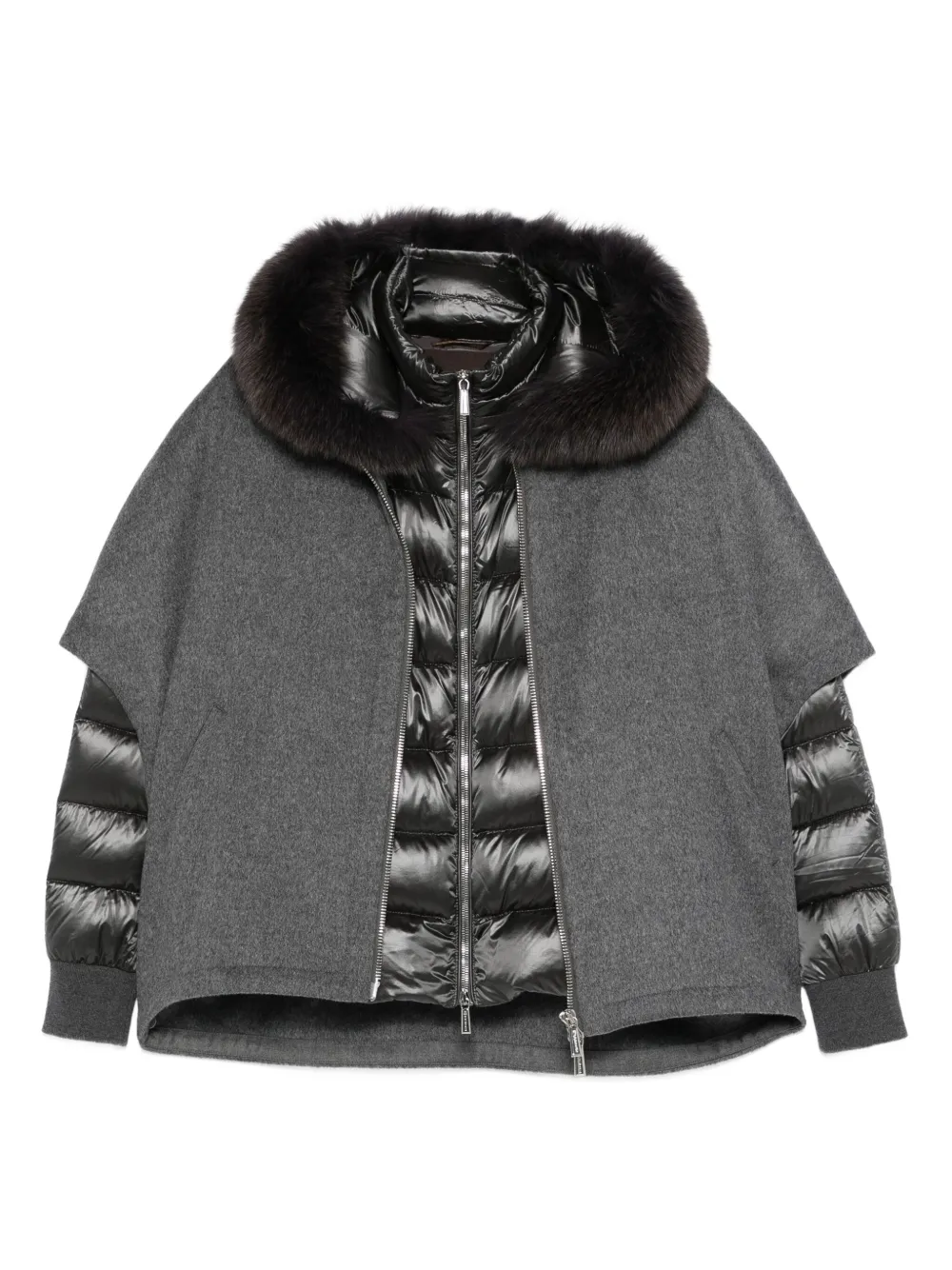 Moorer hooded layered jacket | Grey | Image 1