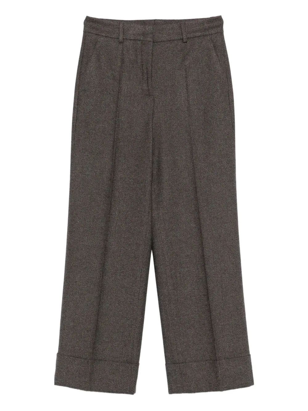 Incotex Pleated Turn-up Trousers In Brown