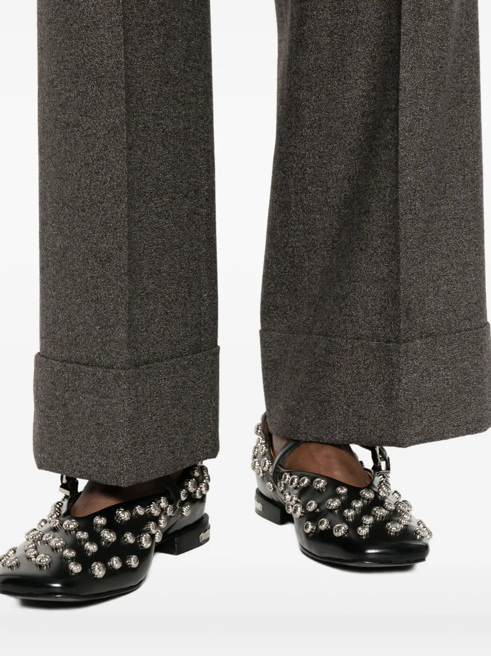 Incotex Pleated Turn-up Trousers In Brown