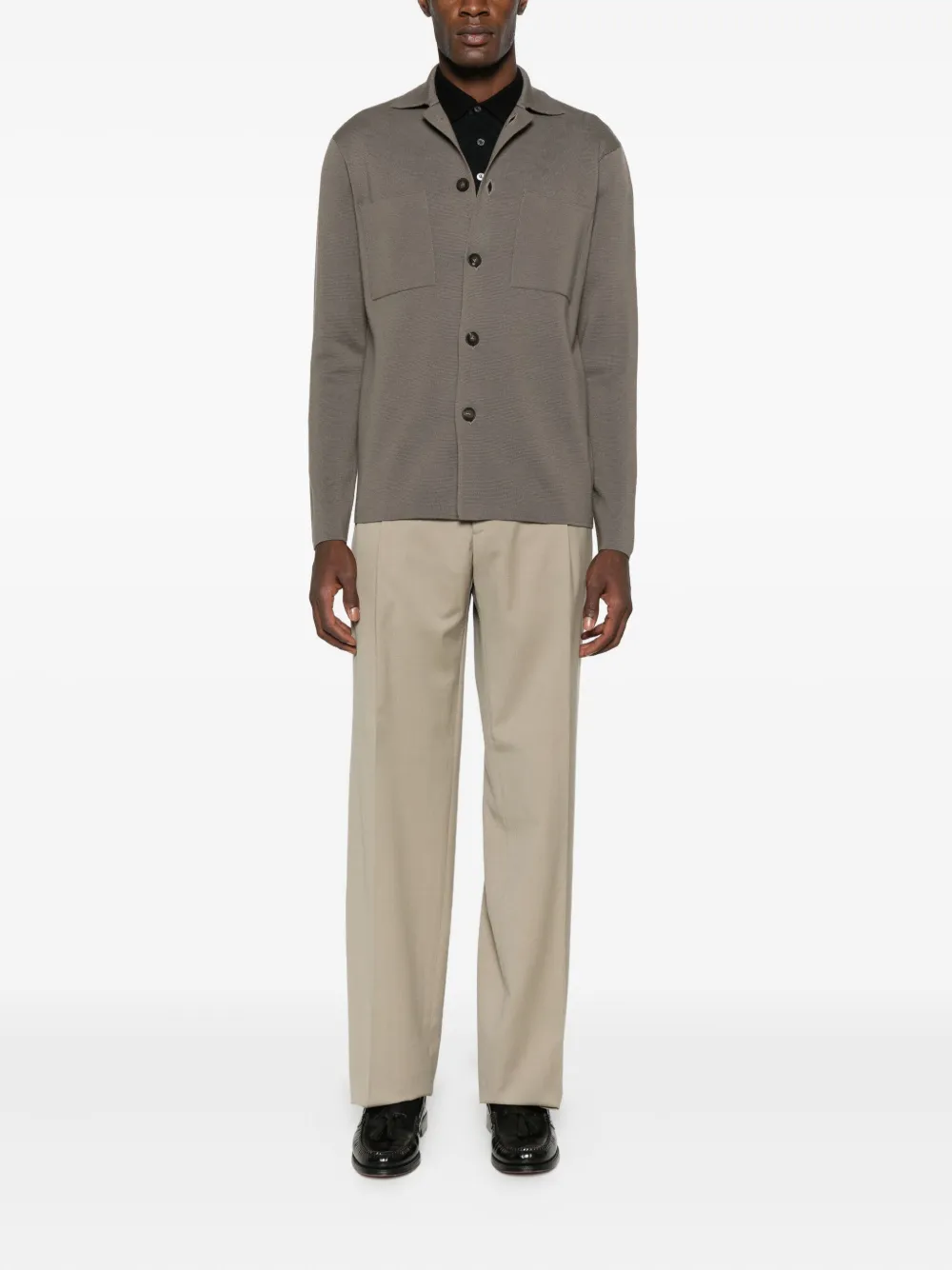 Dell'oglio fine-knit shirt - Grijs
