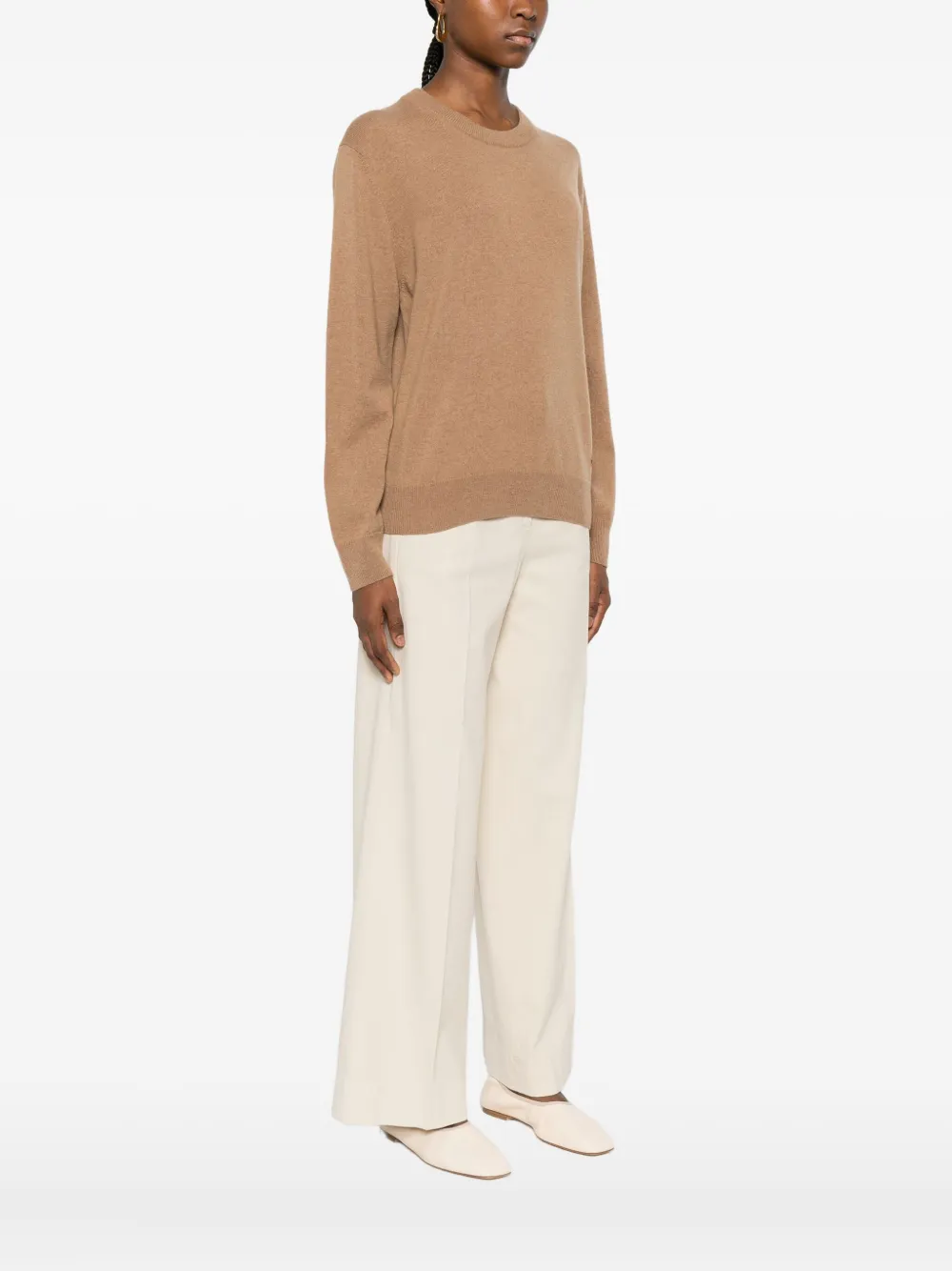 Paul Smith Crew-neck Cashmere Sweater In Brown