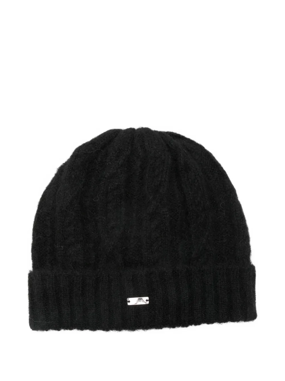 Herno Logo-plaque Beanie Hat In Black