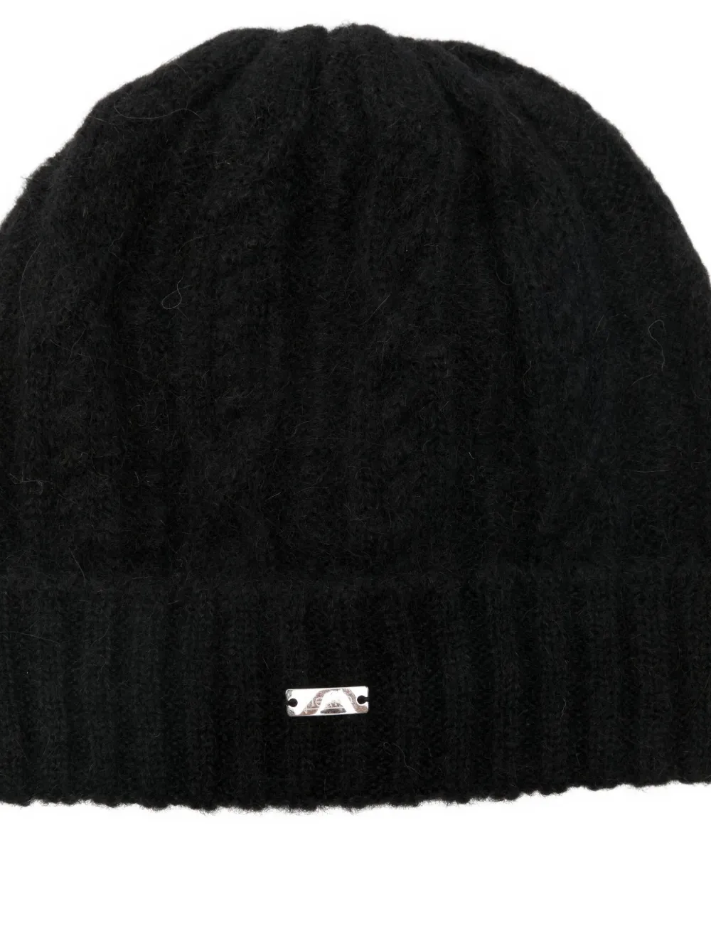 Herno Logo-plaque Beanie Hat In Black