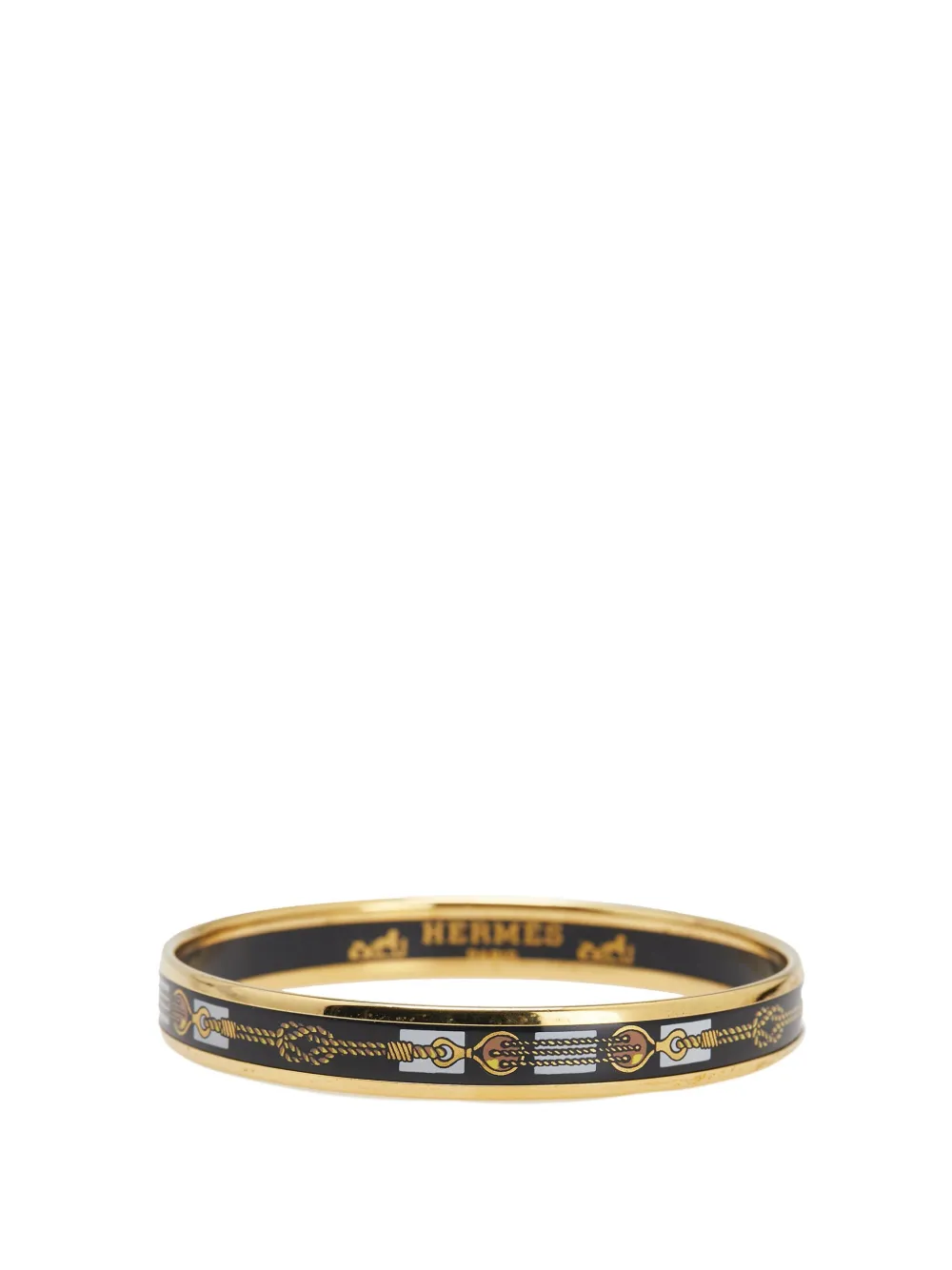 Hermès Pre-Owned pulsera Narrow Enamel Rope Design Bangle 65 2000-2025 | azul | Image 1