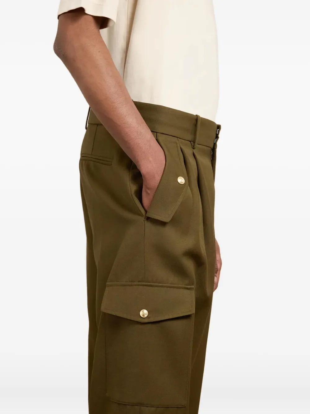 Drôle De Monsieur Le Pantalon Cargo broek Groen