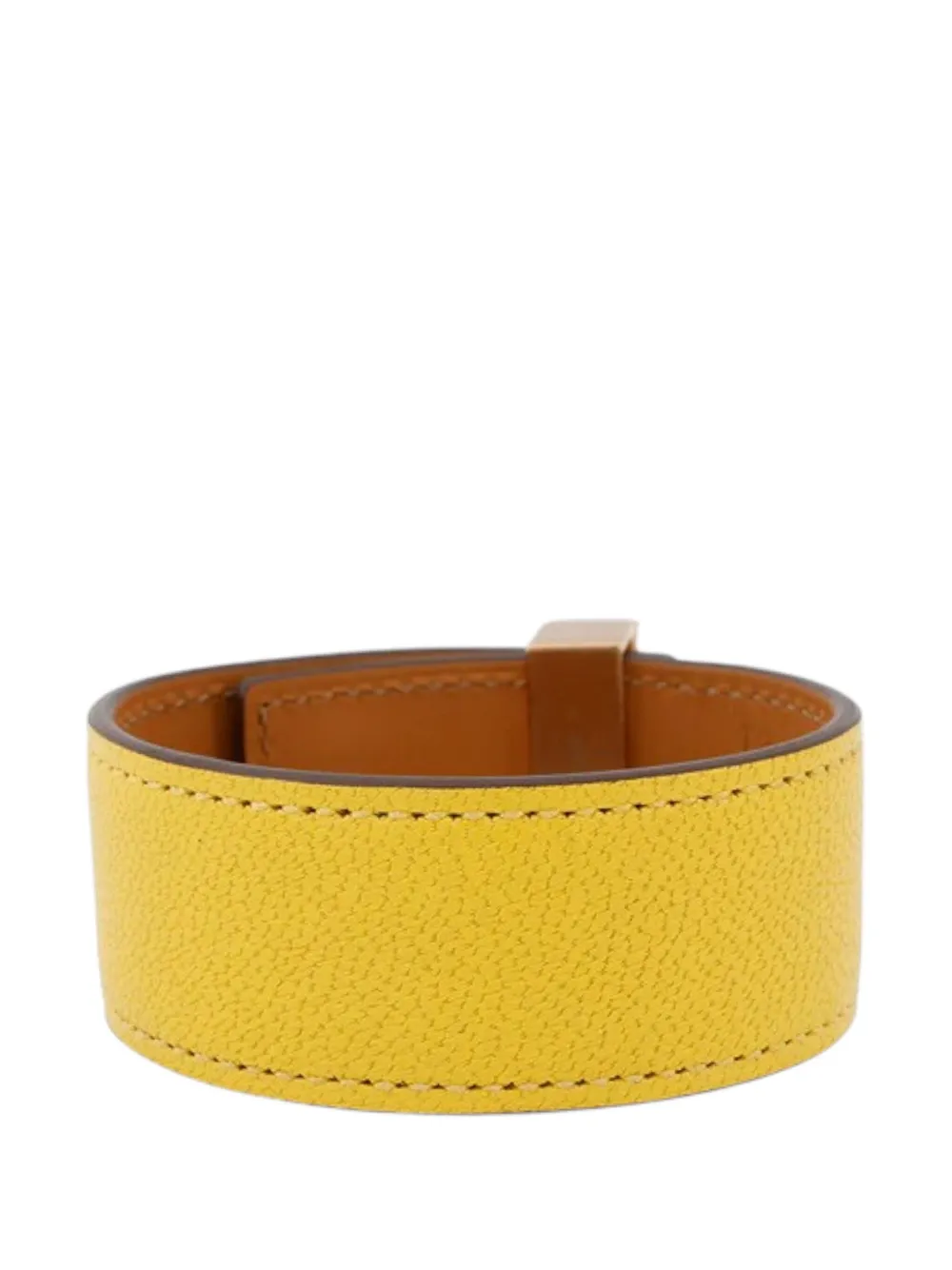 Pre-owned Hermes 2023 Collier De Chien 24 Bracelet Costume Bracelet In Yellow