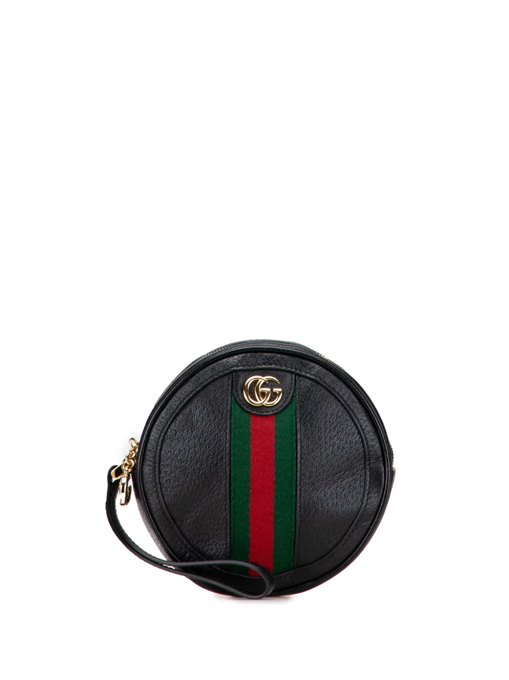 Gucci Pre-Owned 2016-2025 Leather Web Ophidia Round clutch bag | Black | Image 1