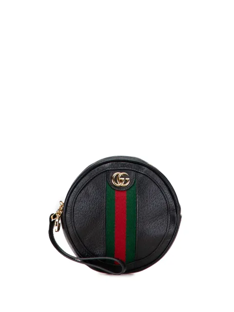 Gucci Pre-Owned 2016-2025 Leather Web Ophidia Round clutch bag