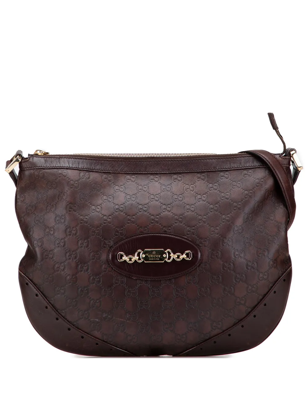 Gucci Pre-Owned 2000-2015 Guccissima Punch crossbody bag | Brown | Image 1
