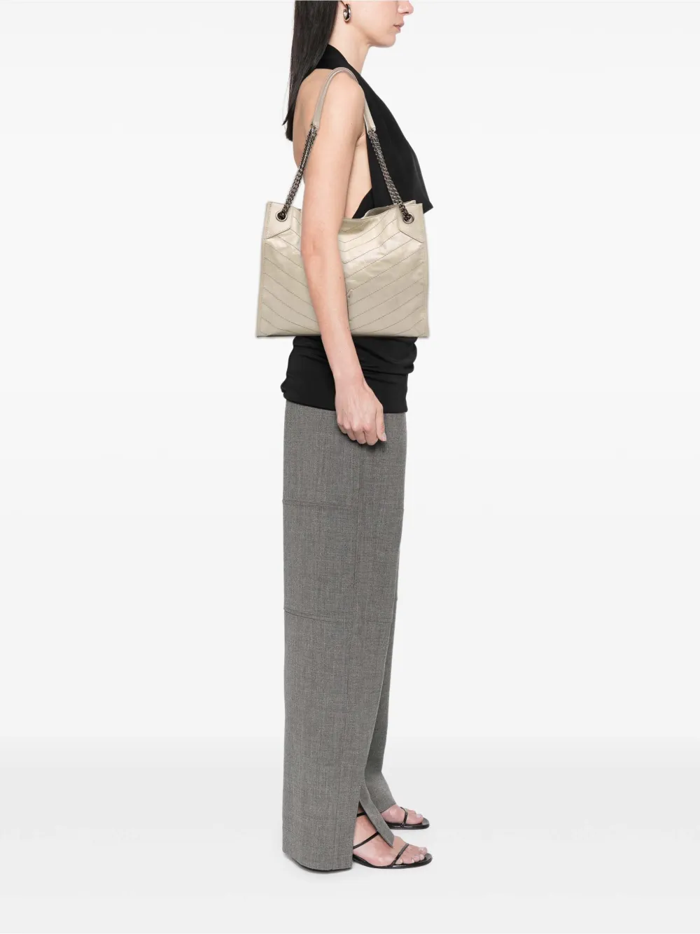 Saint Laurent Pre-Owned 2023 Medium Crinkled Calfskin Monogram Niki Shopper tote bag | Pre-Owned | Image 2