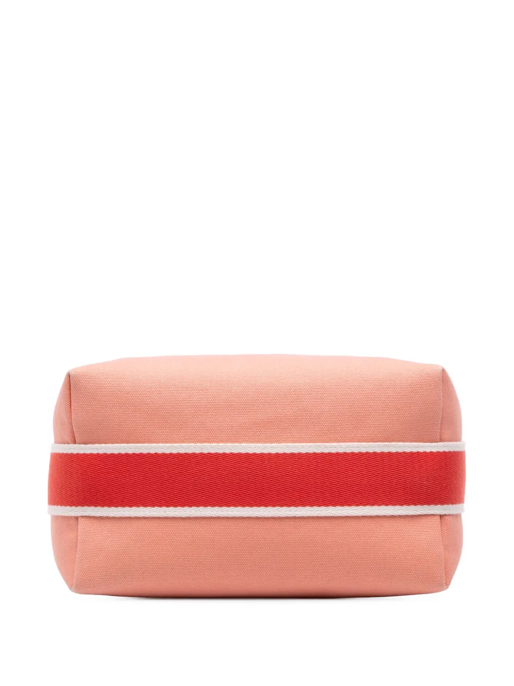 Pre-owned Hermes 2021-2025 Small Canvas Bride A Brac Case Vanity Bag In Pink