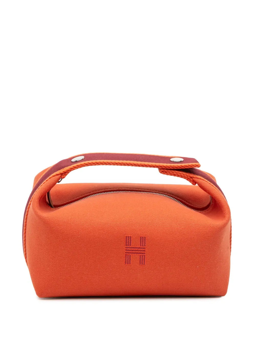 Hermès Pre-Owned 2021-2025 Small Canvas Bride A Brac Case vanity bag | Orange | Image 1