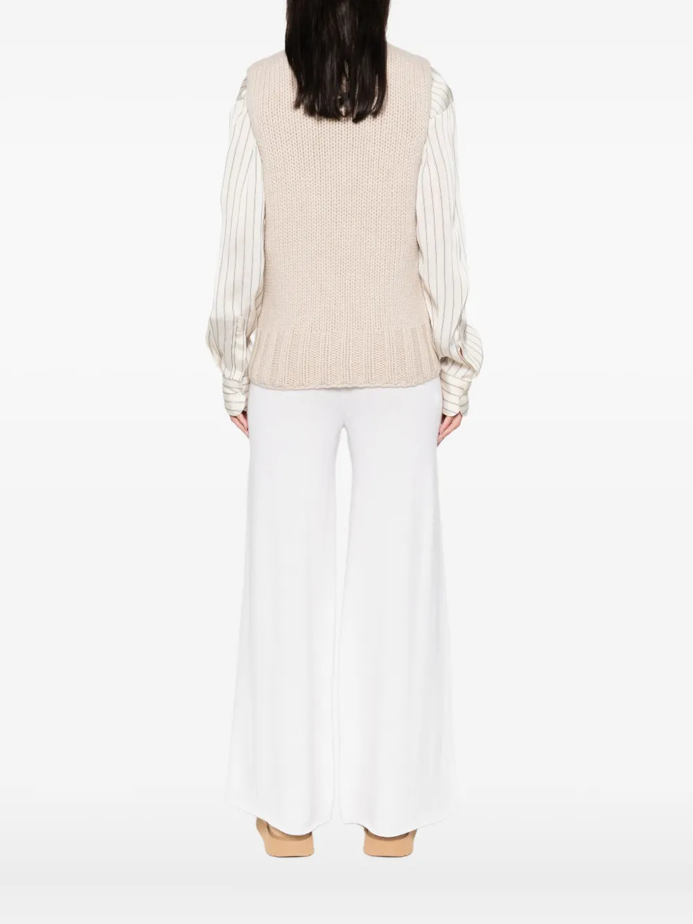 Ely Ely Lilac Turtleneck Vest In Neutral