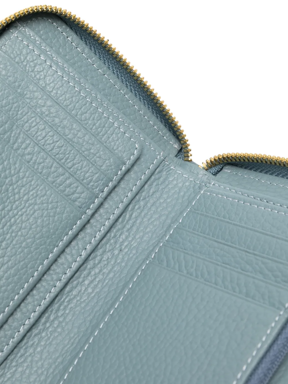 Liviana Conti Zip Leather Wallet In Gray