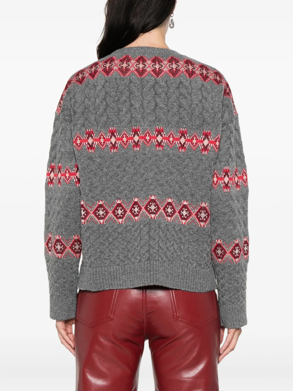 Cecilia Prado Carolina Patterned Sweater In Gray