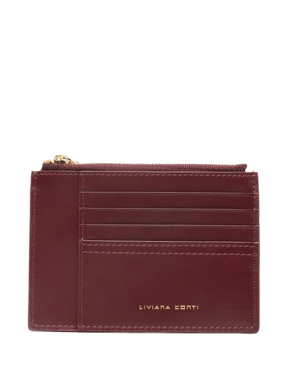 Liviana Conti Zip-fastening Card Holder In Brown