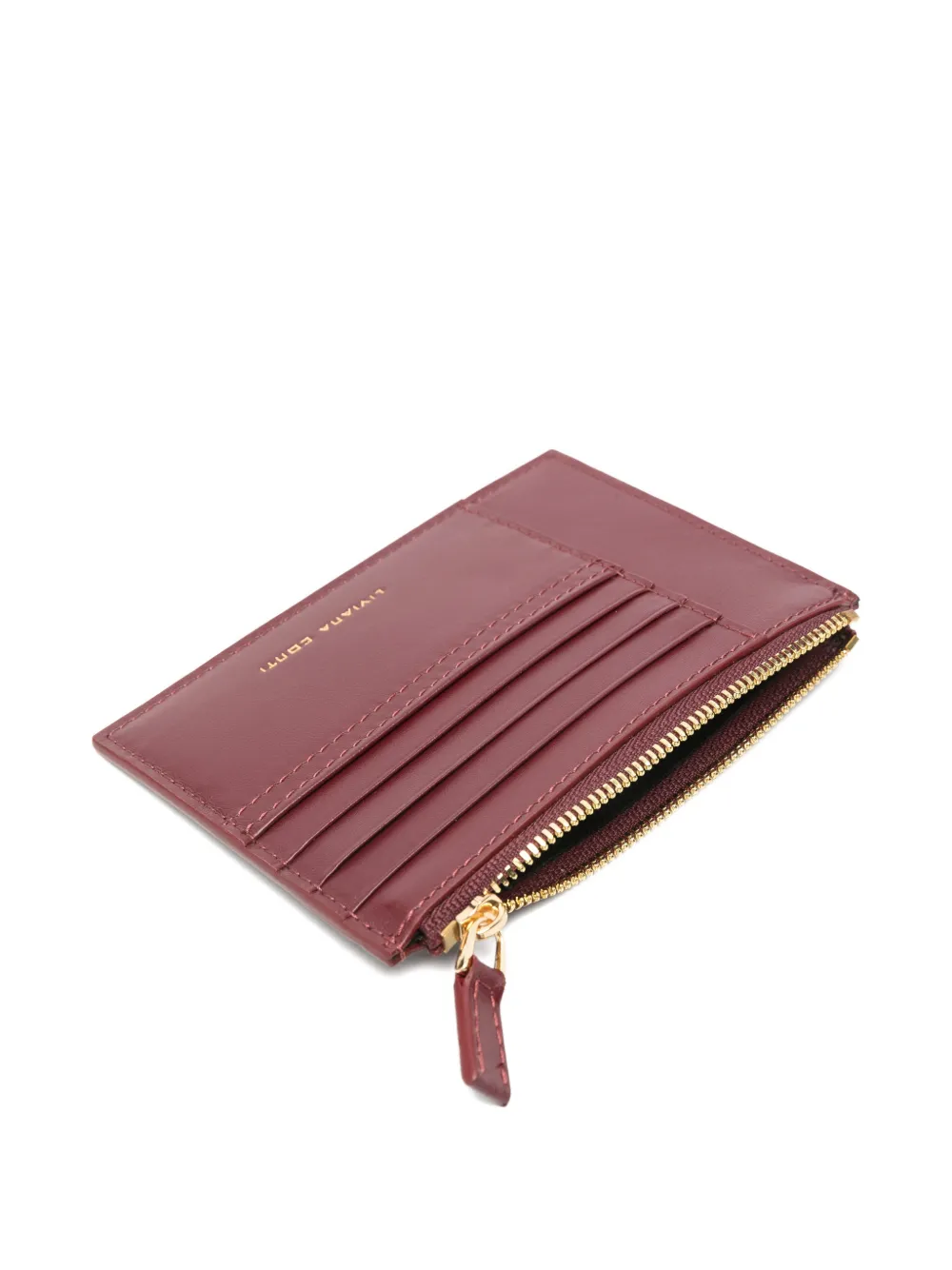 Liviana Conti Zip-fastening Card Holder In Brown