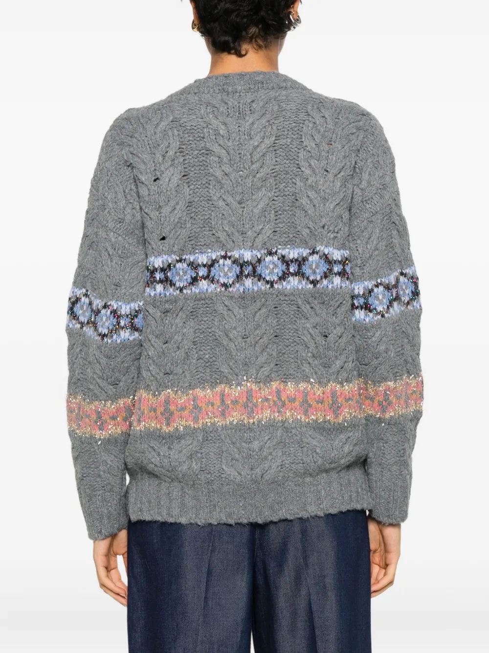 Cecilia Prado Camila Patterned Sweater In Gray