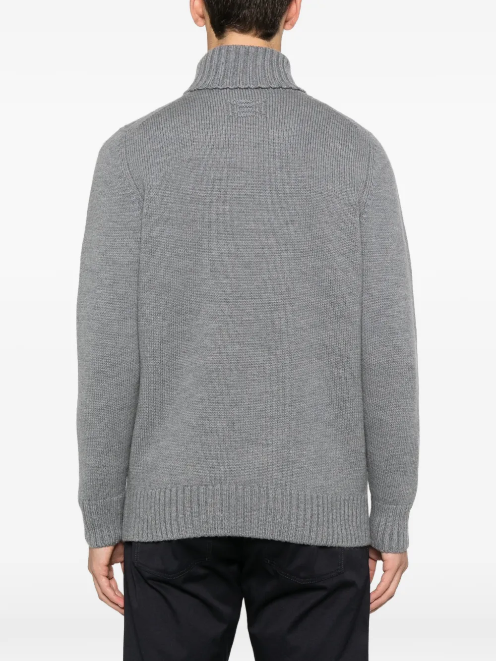 Drumohr roll-neck wool sweater Grijs