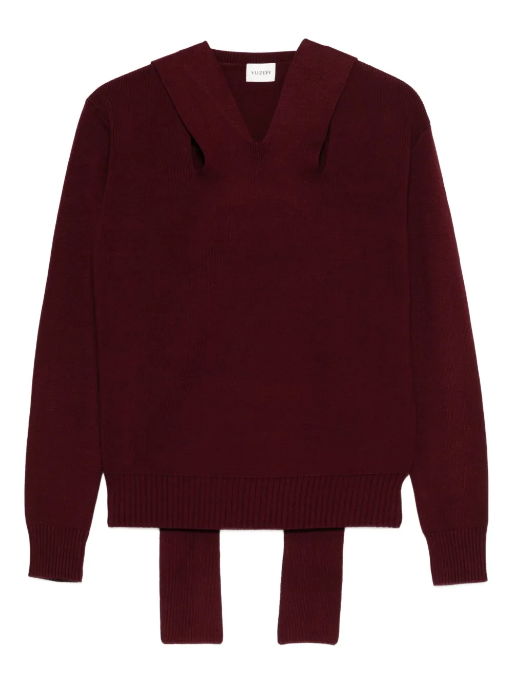 Yuzefi ribbed-trim sweater | Red | Image 1