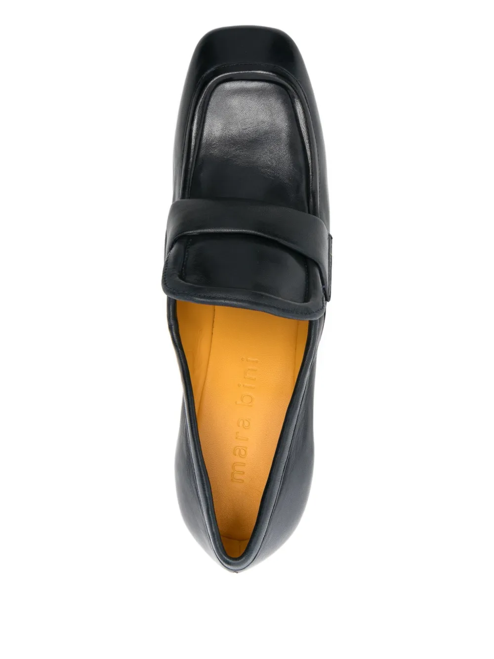 mara bini 60 mm leren loafers met blokhak Blauw