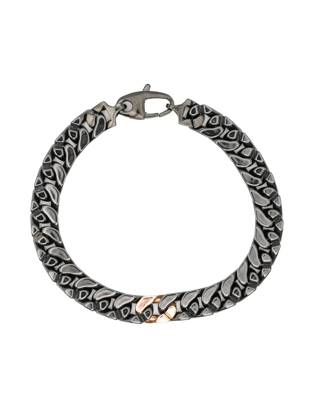 OROTECH chain-link diamond bracelet - Nero