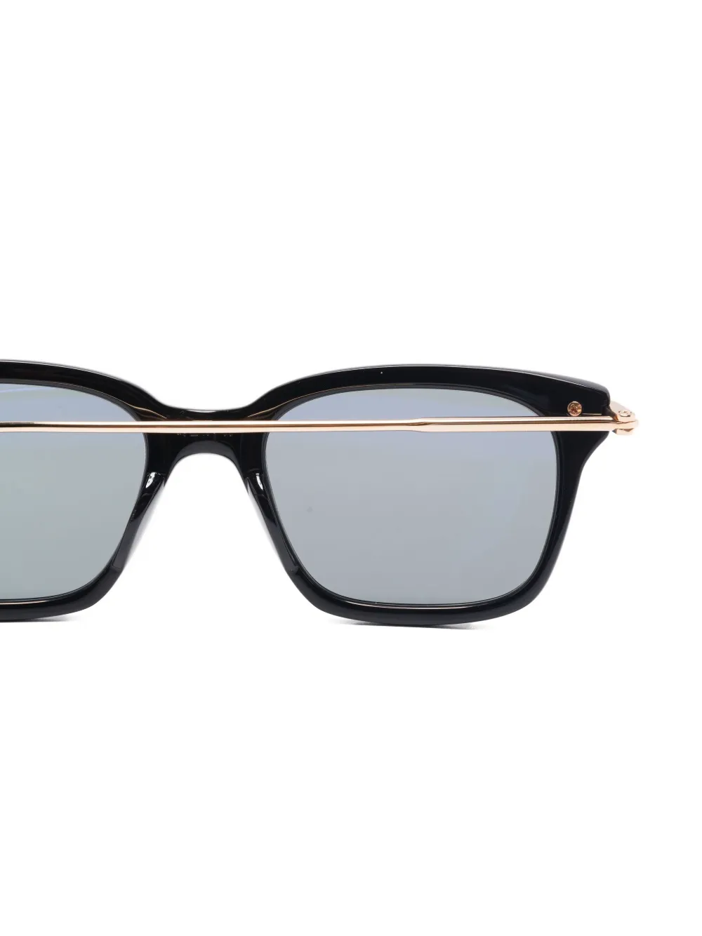 Thom Browne Eyewear Zonnebril met rechthoekig montuur Zwart