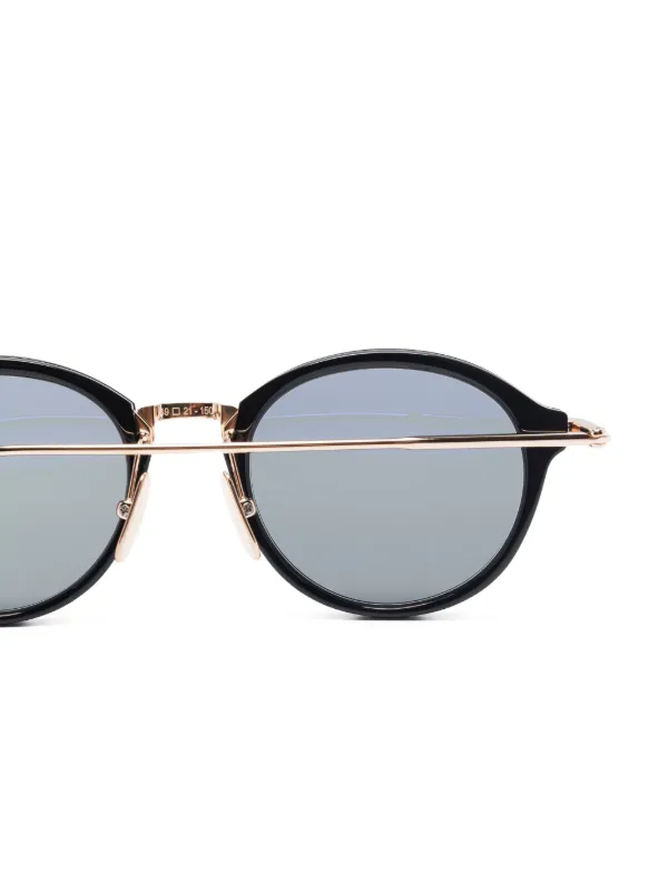 Thom Browne Eyewear round-frame Sunglasses | Gold | FARFETCH UK