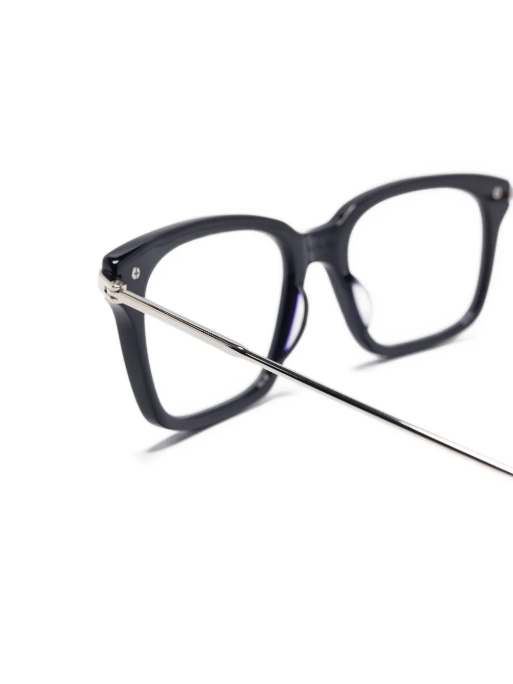 Thom Browne Eyewear Bril met rechthoekig montuur Zwart