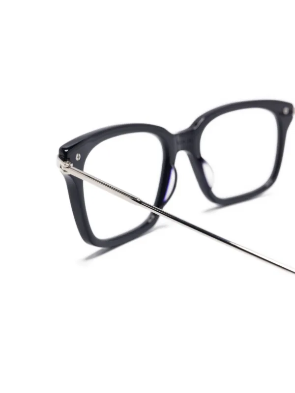 THOM BROWNE タイバー Thom Browne Eyewear rectangle-frame Glasses | Black | FARFETCH RO