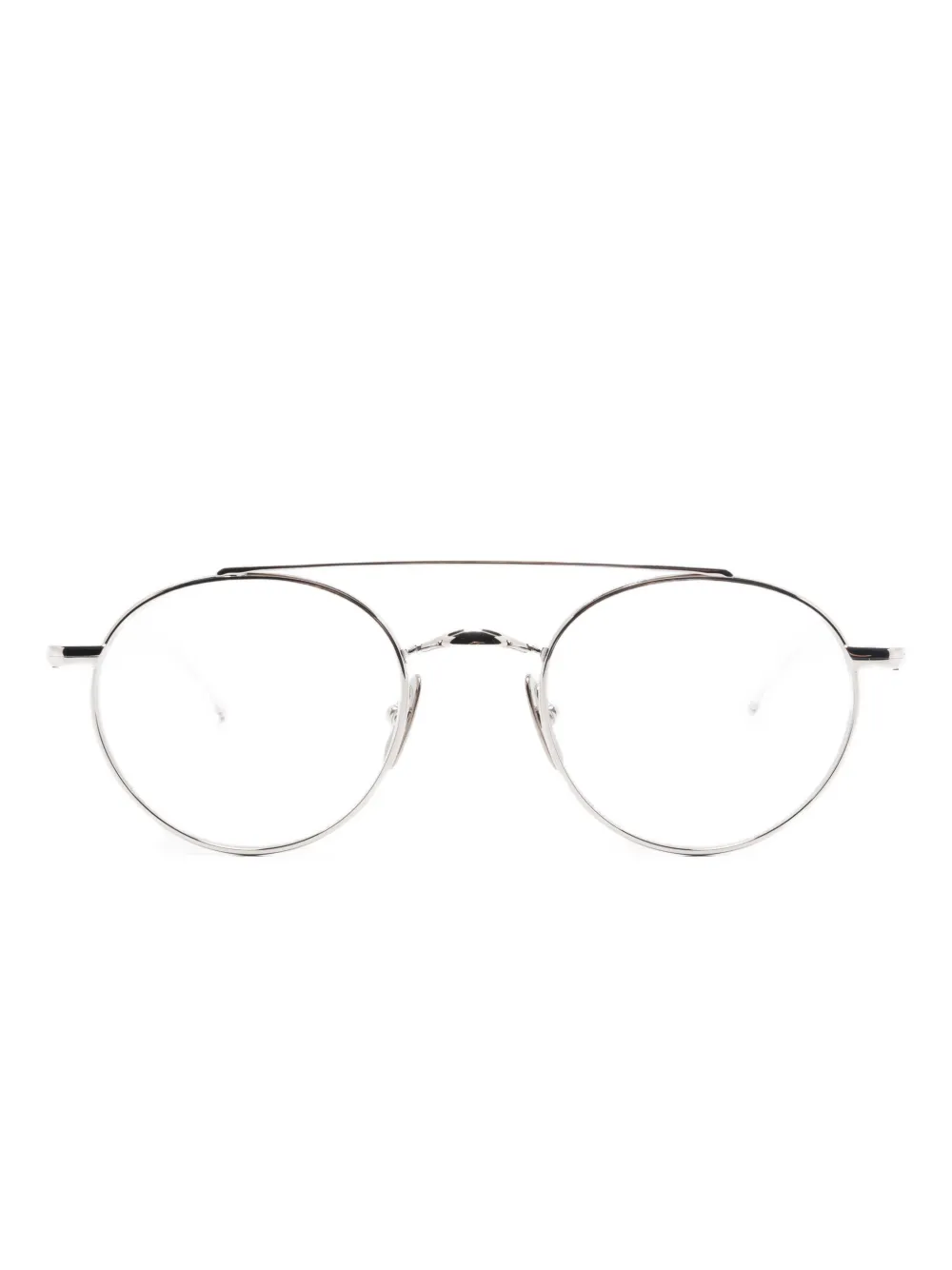 Thom Browne Eyewear round-frame glasses | Silver | Image 1