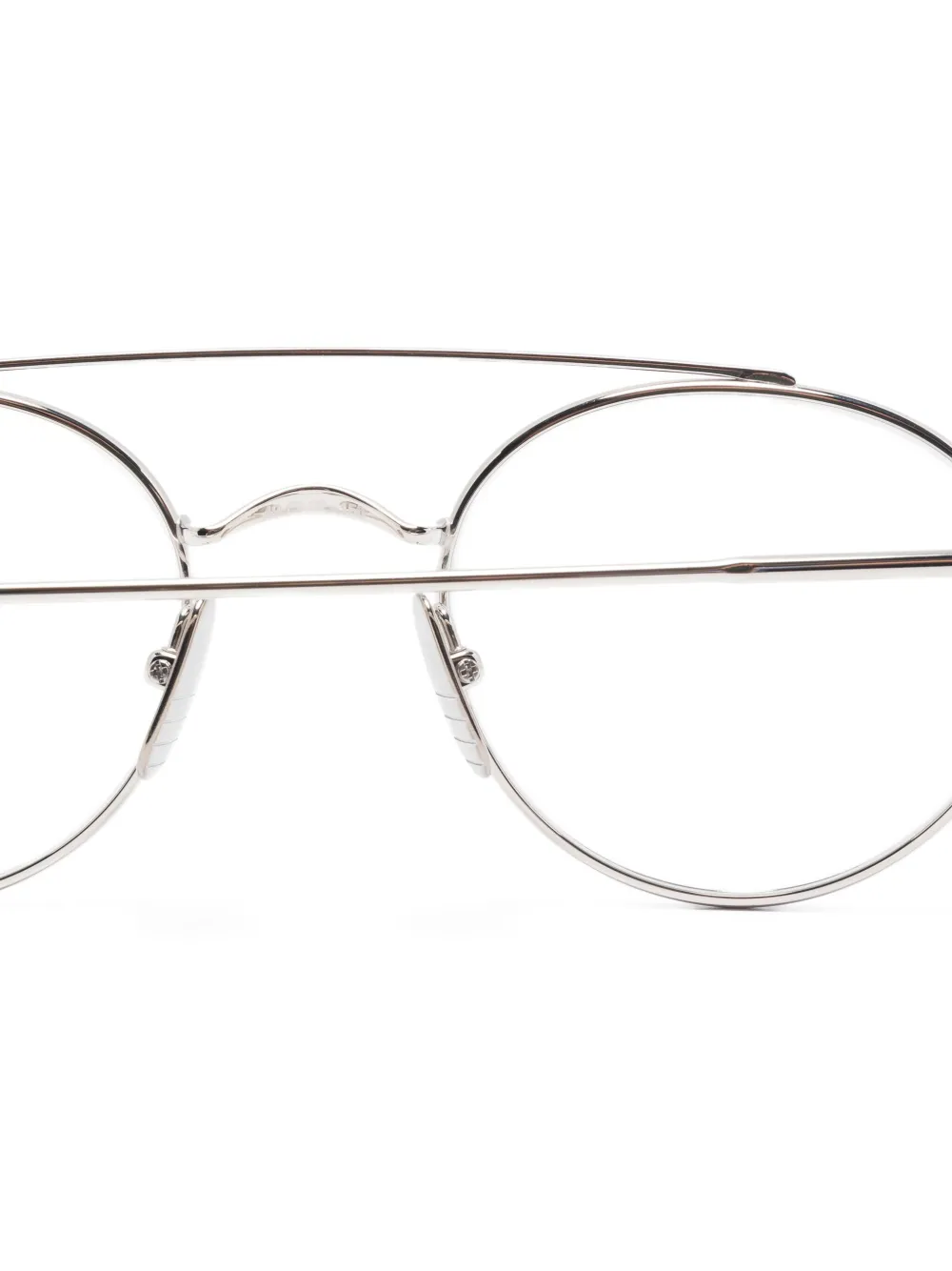 Thom Browne Eyewear Bril met rond montuur Zilver