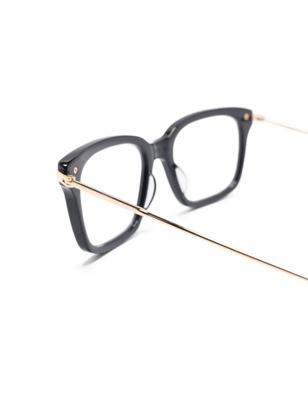 Thom Browne Eyewear Bril met rechthoekig montuur Zwart