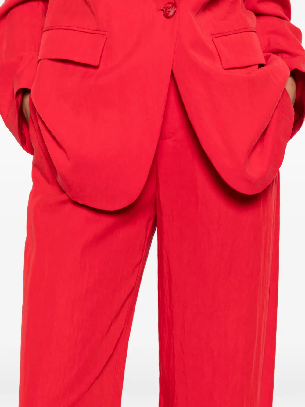 Blumarine Wide-leg Trousers In Red