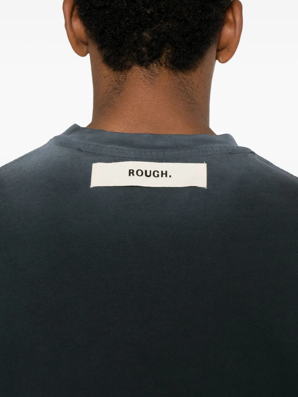 ROUGH. T-shirt met grafische print Zwart