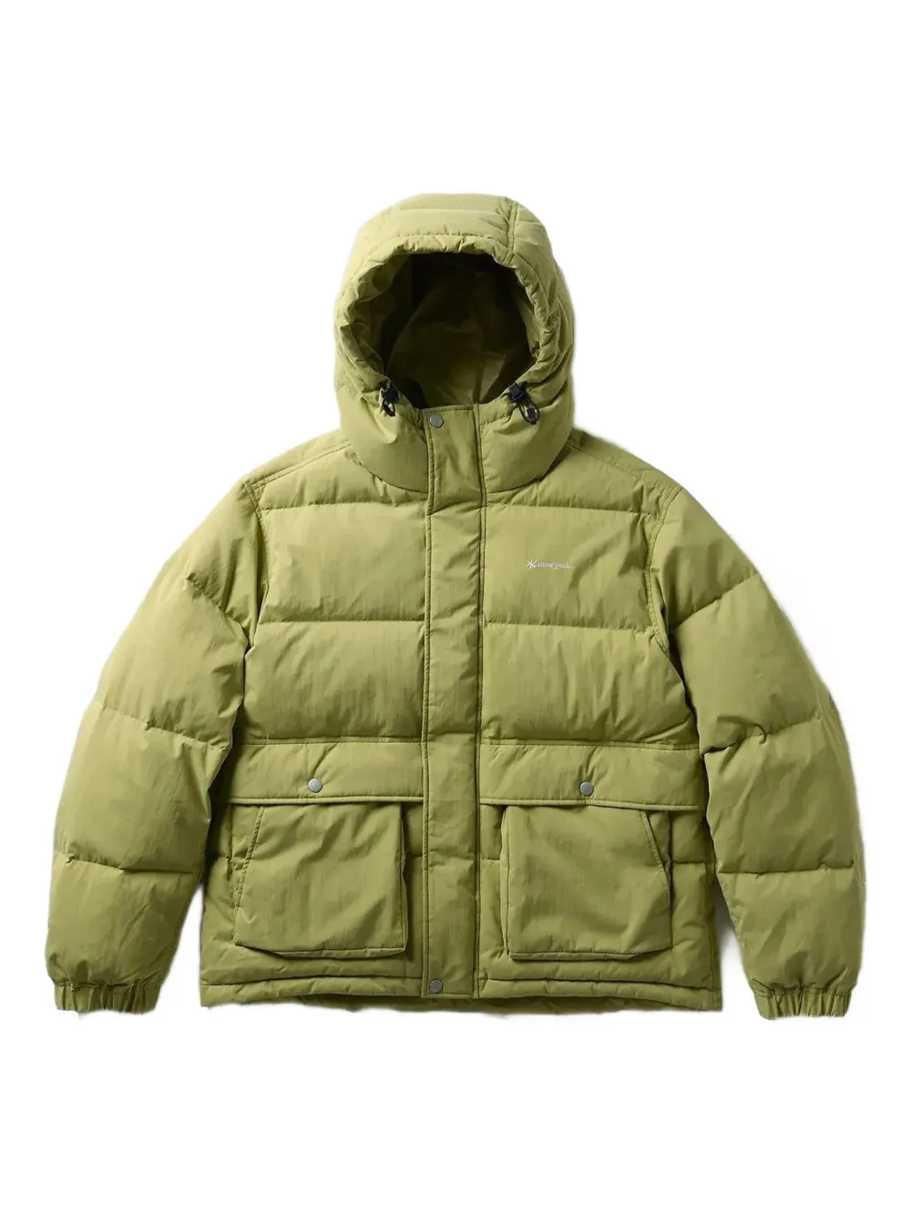 Snow Peak Hooded Padded Jacket In Green