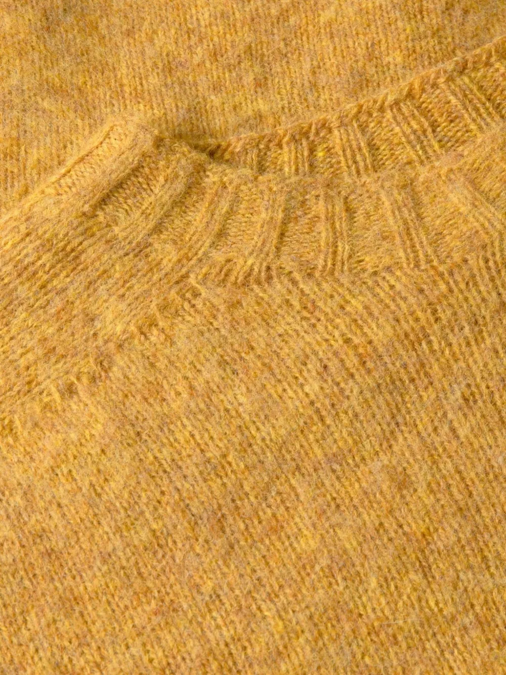 Sunspel Brushed-effect Crew-neck Jumper In Orange