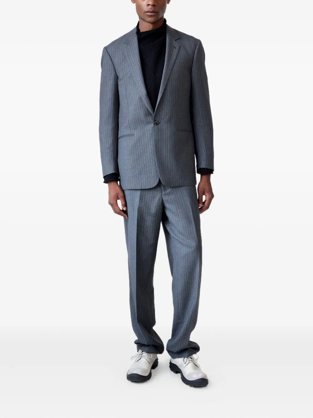 Carter Young Elias pinstripe blazer | Grey | Image 1