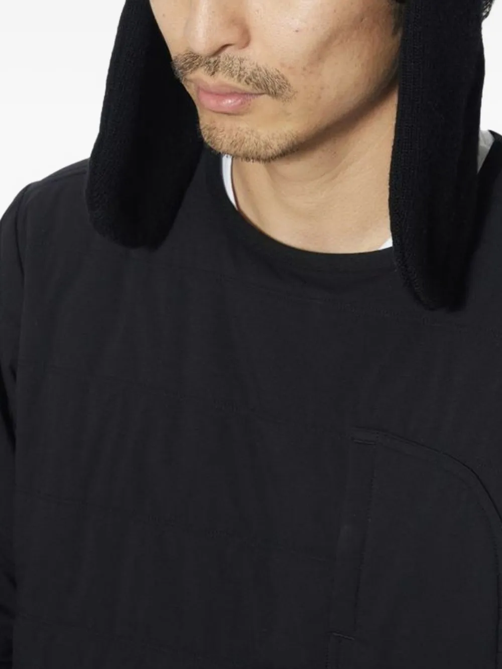 Snow Peak Knit Flight Beanie In Black