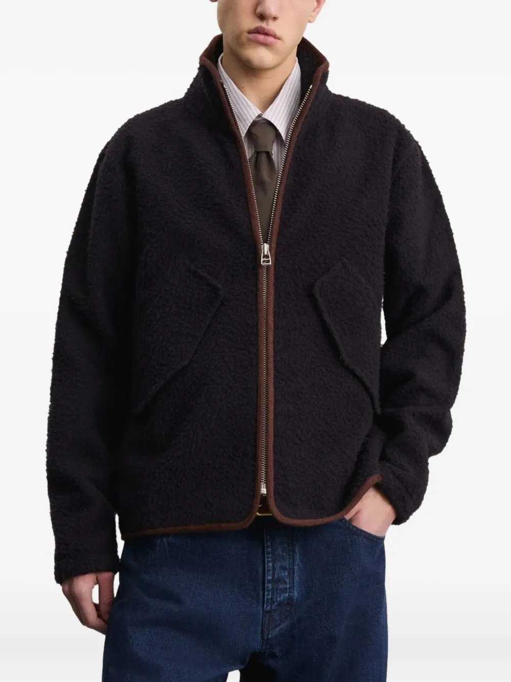 Another Aspect Fleece jack Blauw