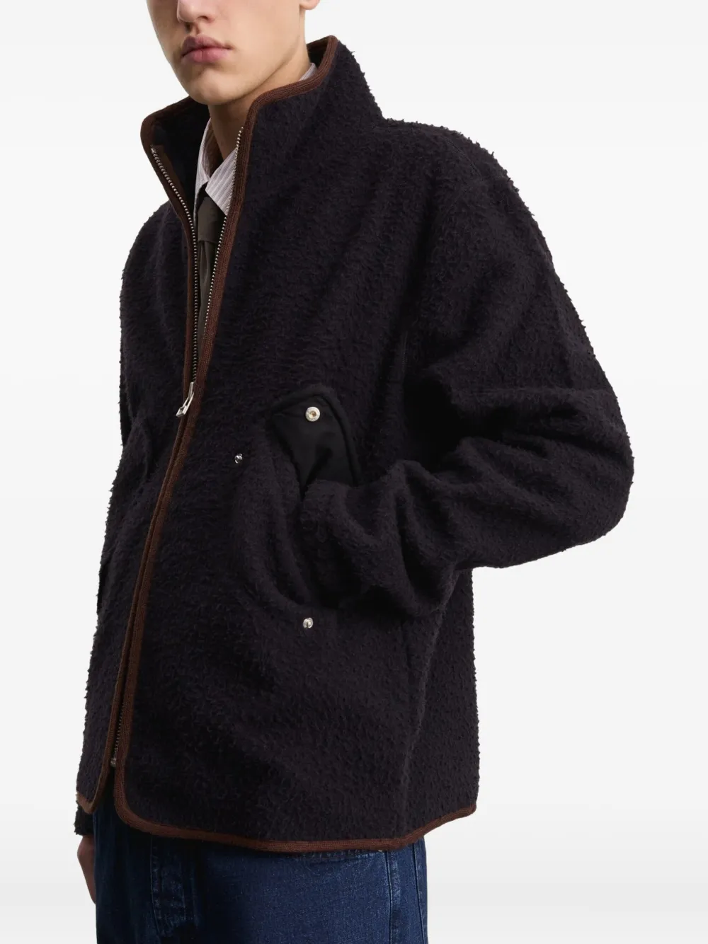 Another Aspect Fleece jack Blauw