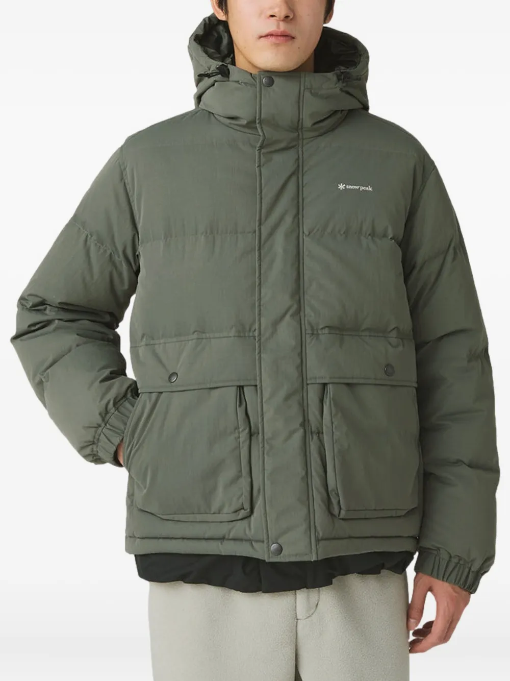 Snow Peak Everyday Hooded Padded Jacket In Gray