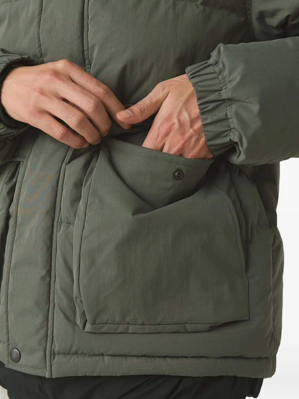 Snow Peak Everyday Hooded Padded Jacket In Gray
