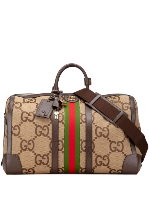 Gucci Pre-Owned 2000-2015 Large Jumbo GG Canvas Web Duffle Bag travel bag
