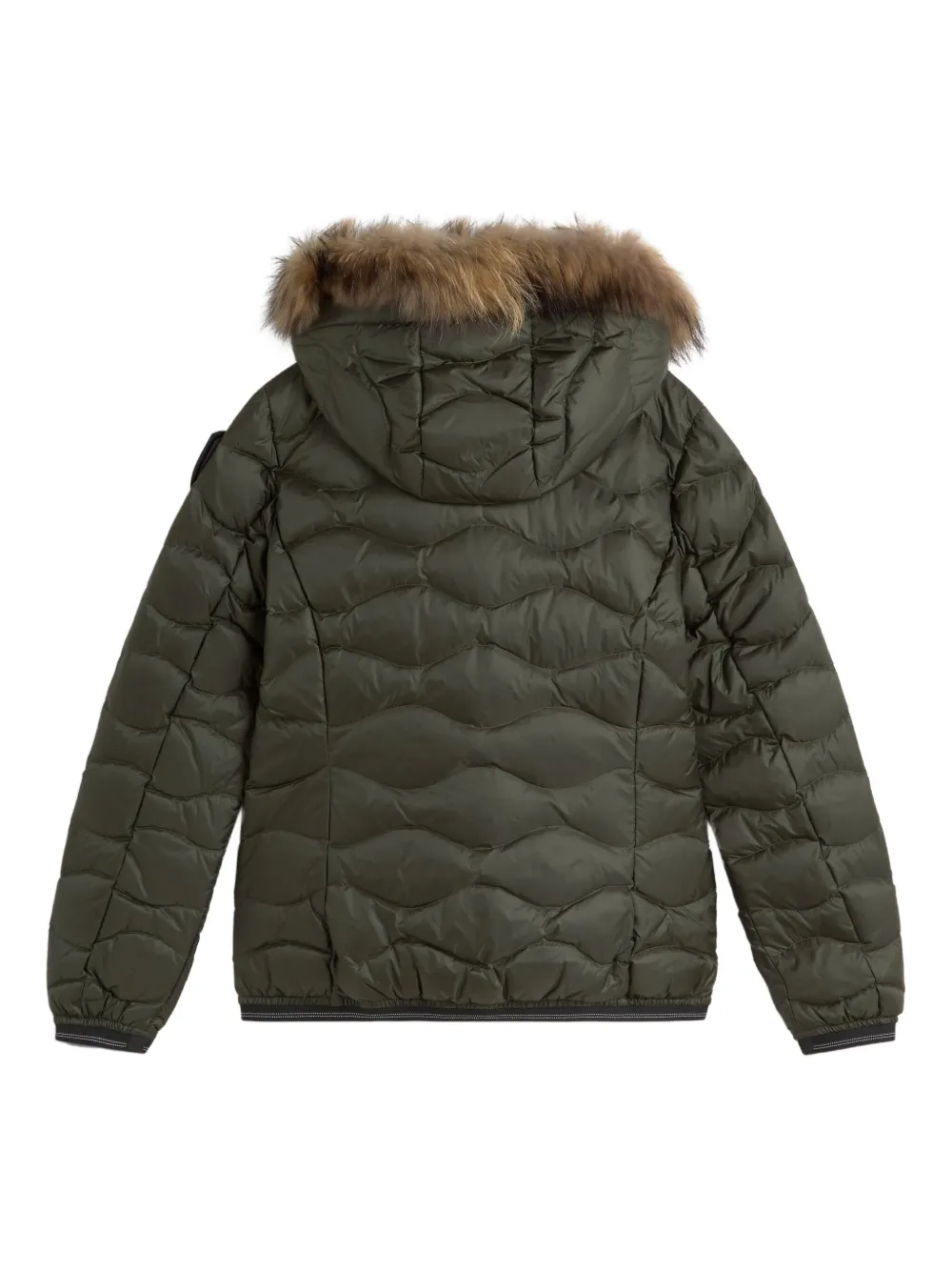 Blauer Faux-fur Hooded Jacket In Green