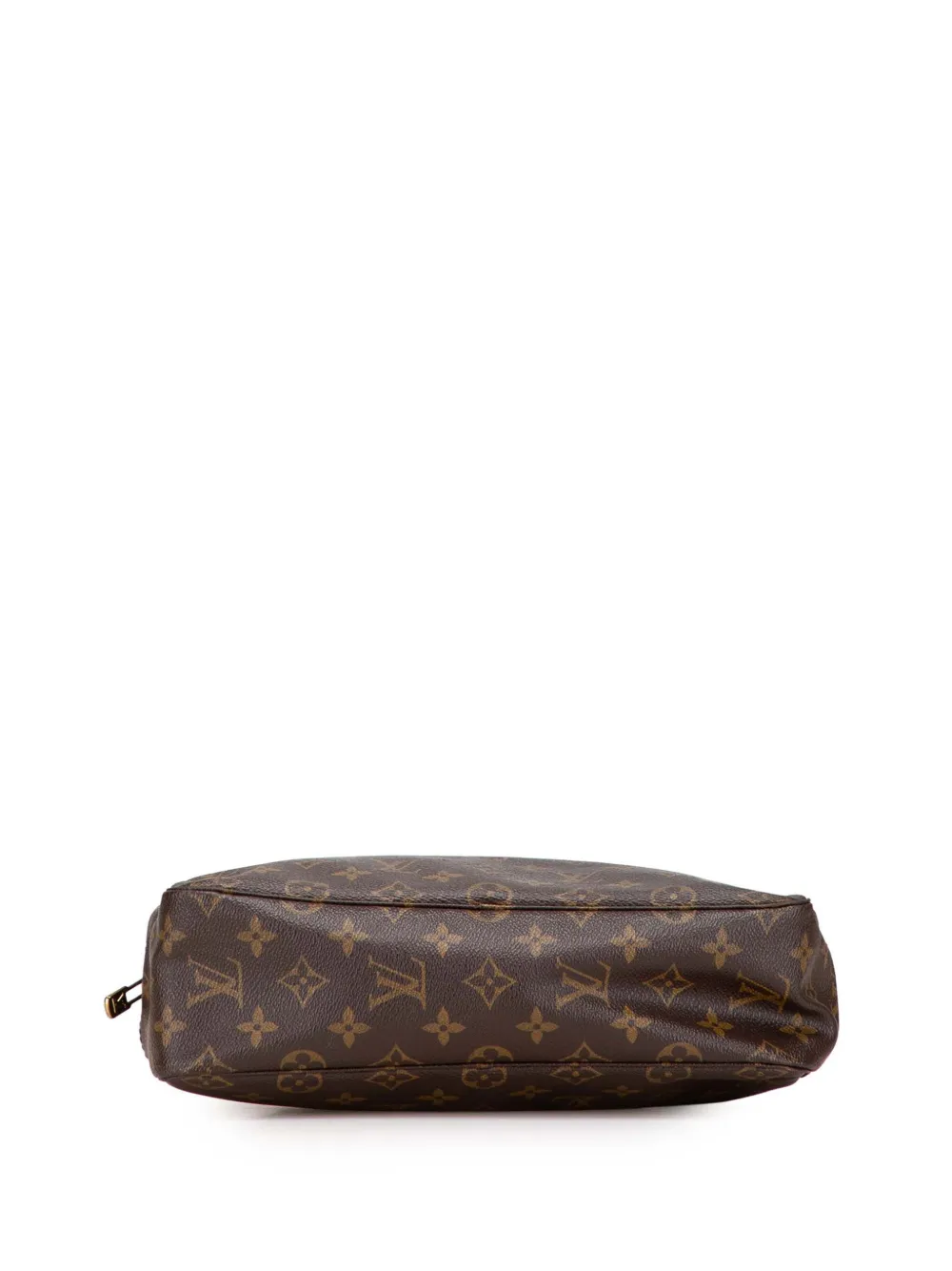 Pre-owned Louis Vuitton 1987 Monogram Trousse Toilette 28 Clutch Bag In Brown