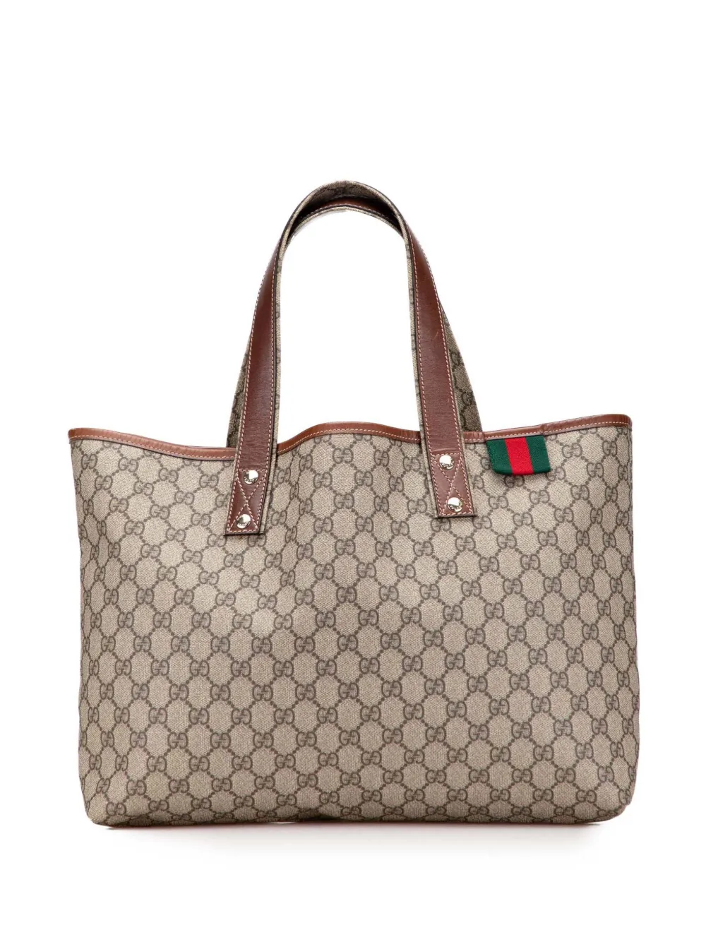Gucci Pre-Owned 2000-2015 Medium GG Supreme Web Loop tote bag | Brown | Image 1